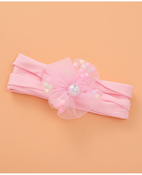 Babyhug Sunglasses with Headband Flower Applique -Pink