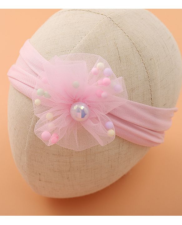 Babyhug Sunglasses with Headband Flower Applique -Pink
