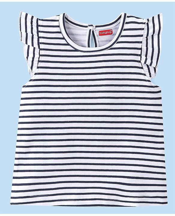 Babyhug 100% Cotton Knit Half Sleeves T-Shirt With Watermelon Graphics & Frill Detailing Pack Of 3- Multicolour