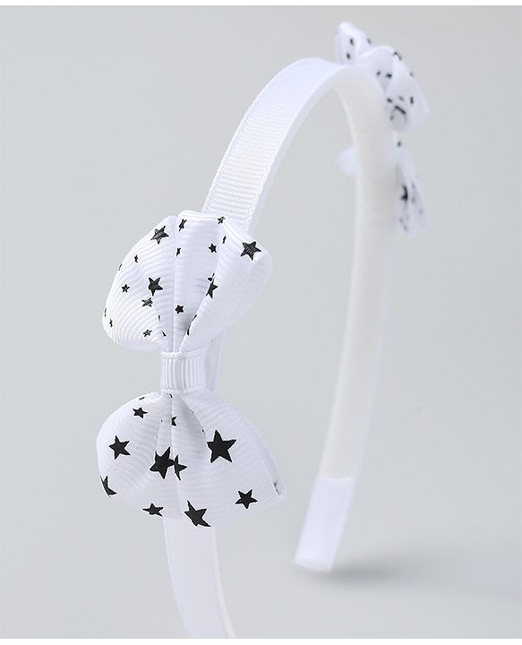 Babyhug Free Size Hair Accessories Combo Set Set of 3 Bow Applique  - White