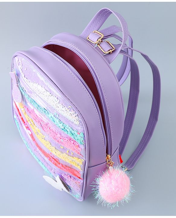 Babyhug Fashion Backpack with Butterlfly Applique - Pink
