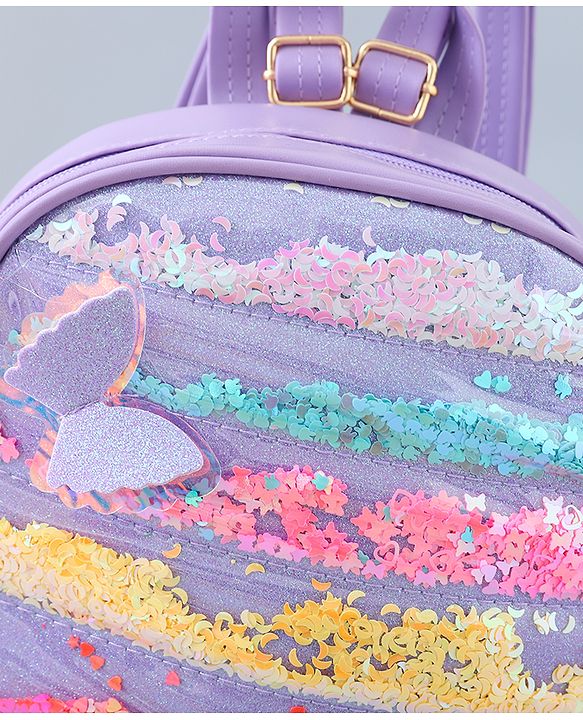 Babyhug Fashion Backpack with Butterlfly Applique - Pink