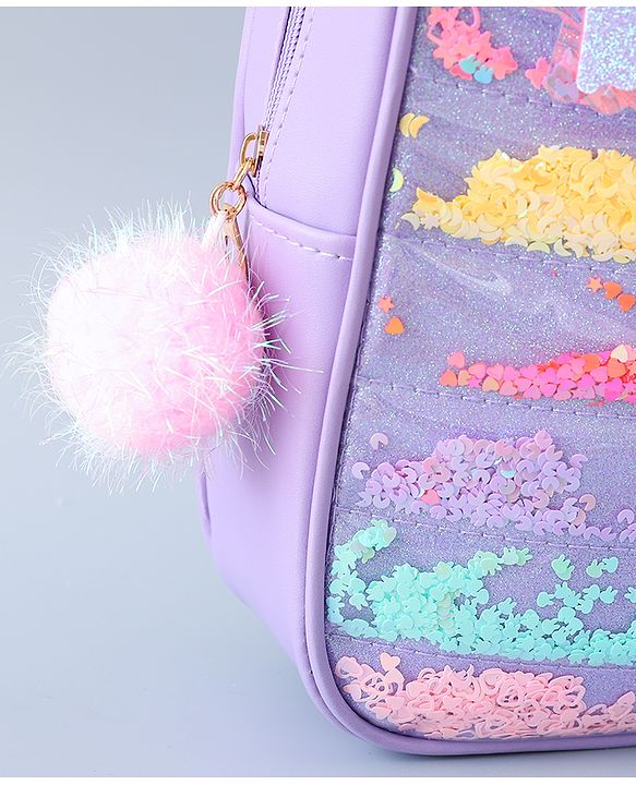 Babyhug Fashion Backpack with Butterlfly Applique - Pink