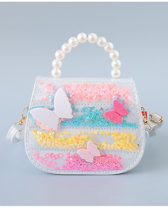 Babyhug Sling Bag with Butterfly Design Free Size - White