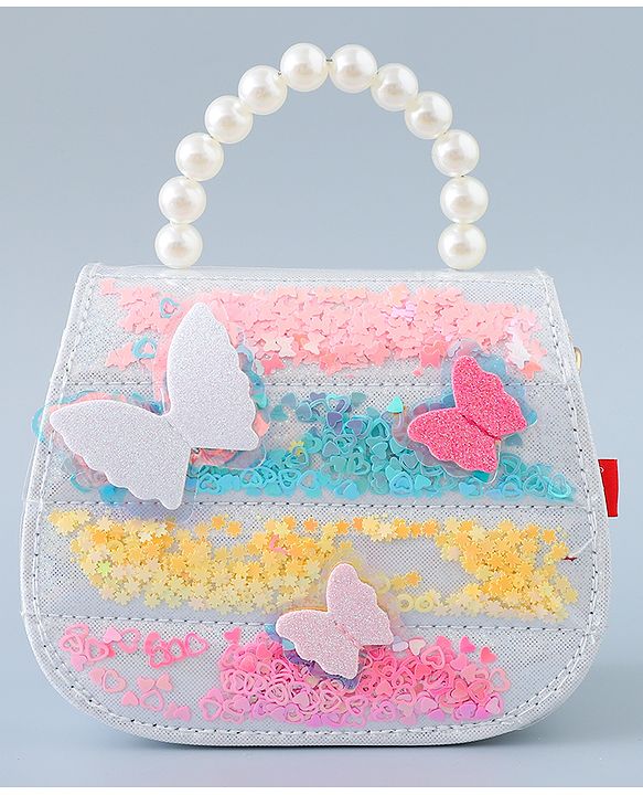 Babyhug Sling Bag with Butterfly Design Free Size - White