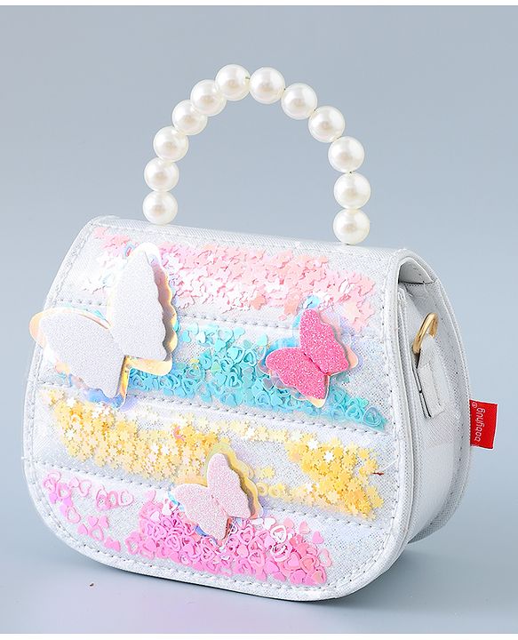 Babyhug Sling Bag with Butterfly Design Free Size - White
