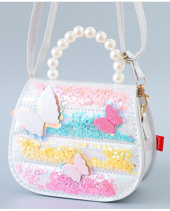 Babyhug Sling Bag with Butterfly Design Free Size - White