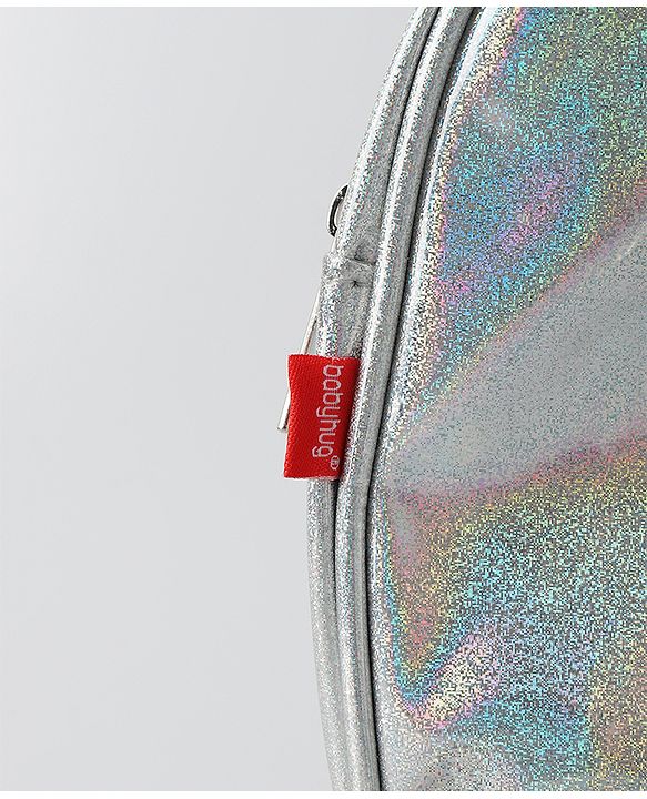 Babyhug Fashion Backpack with Bow Applique Free Size - Silver