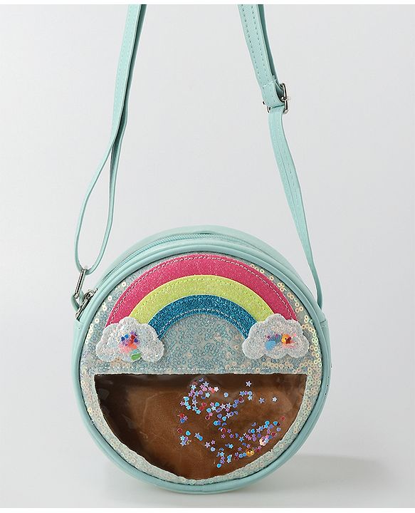 Babyhug Sling Bag with Rainbow Applique Free Size - Green