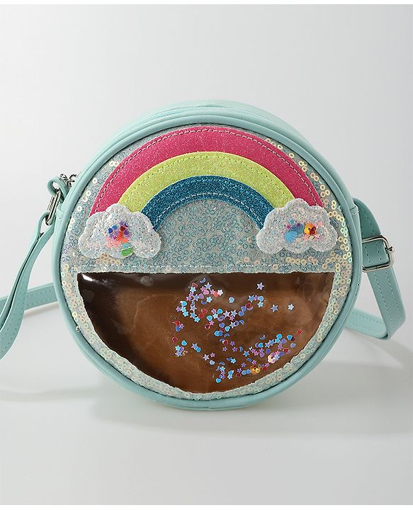 Babyhug Sling Bag with Rainbow Applique Free Size - Green
