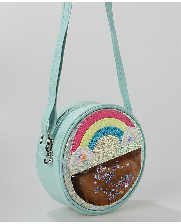 Babyhug Sling Bag with Rainbow Applique Free Size - Green
