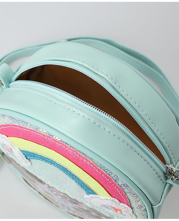 Babyhug Sling Bag with Rainbow Applique Free Size - Green