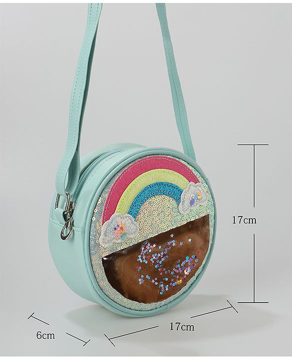 Babyhug Sling Bag with Rainbow Applique Free Size - Green