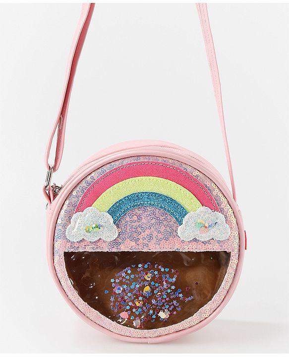 Babyhug Sling Bag with Rainbow Applique Free Size - Green