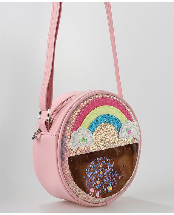 Babyhug Sling Bag with Rainbow Applique Free Size - Green