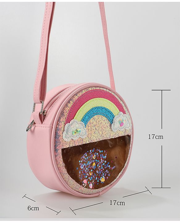 Babyhug Sling Bag with Rainbow Applique Free Size - Green