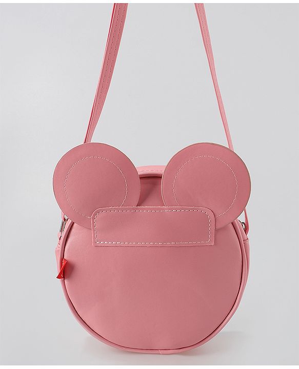 Babyhug Sling Bag with Bow Applique - Dark Pink