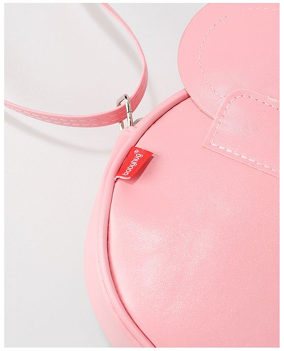 Babyhug Sling Bag with Bow Applique - Dark Pink