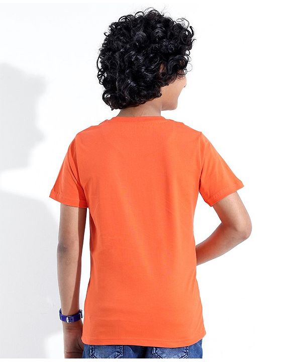 Pine Kids Half Sleeves Round Neck Cotton Text Printed T-Shirt - Nastrutrtium