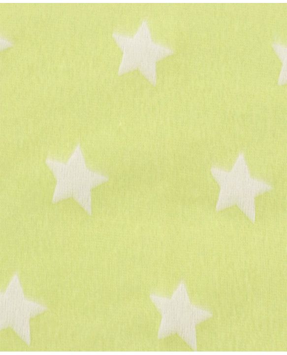 Babyhug Terry Cotton Knit Two Layer Towel with Hood Star Print L 76.2 x B 76.2 cm - Green