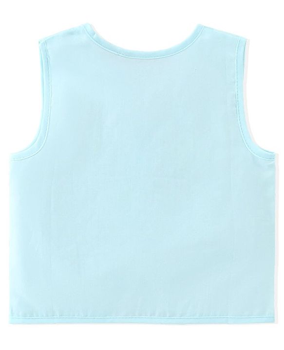 Babyhug 100% Cotton Poplin Woven Sleeveless Jhabla Checks & Badge Print Pack Of 3 - Multicolor