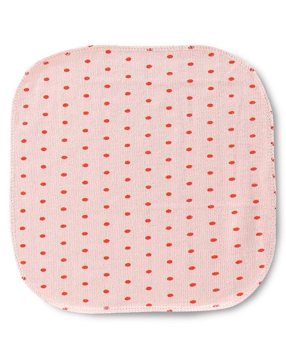 Babyhug Terry Knit Hand And Face Towels Polka Dot Print Pack Of 6 Multicolour