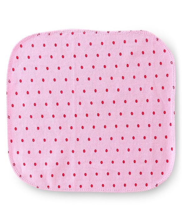 Babyhug Terry Knit Hand And Face Towels Polka Dot Print Pack Of 6 Multicolour