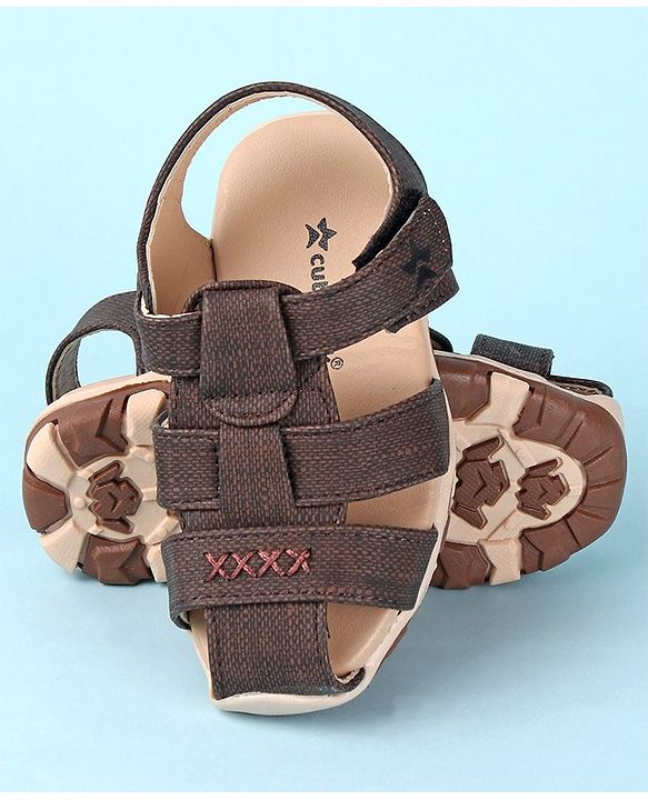 Cute Walk by Babyhug Velcro Closure Sandals   - Brown