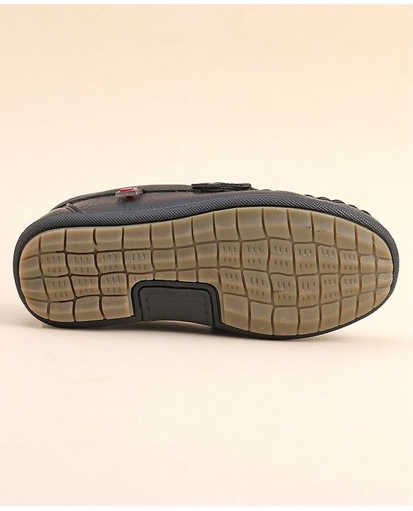 Cute Walk by Babyhug Slip On Loafer Shoes with Horse Applique- Black
