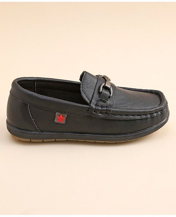 Cute Walk by Babyhug Slip On Solid Formal & Partywear Shoes with Applique - Camel Brown