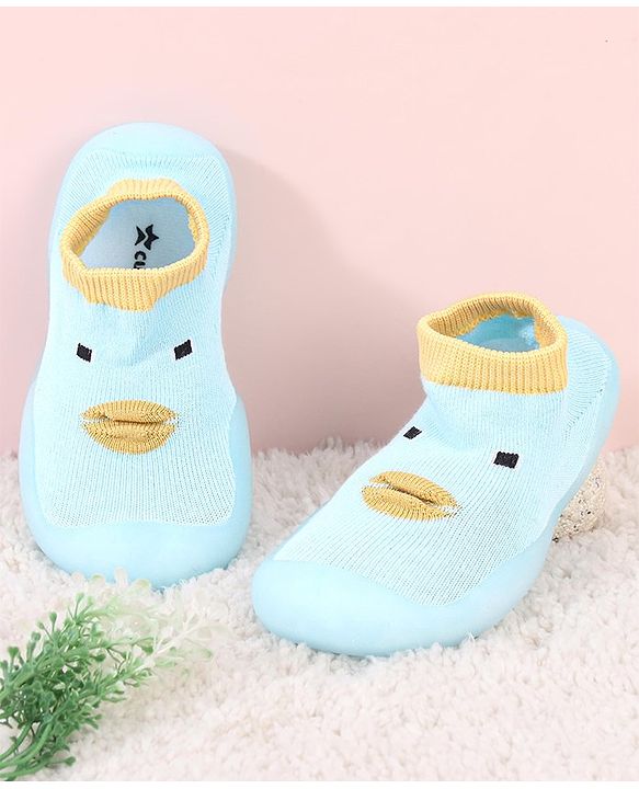 Cute Walk by Babyhug Sock Shoes Animal Design- Blue