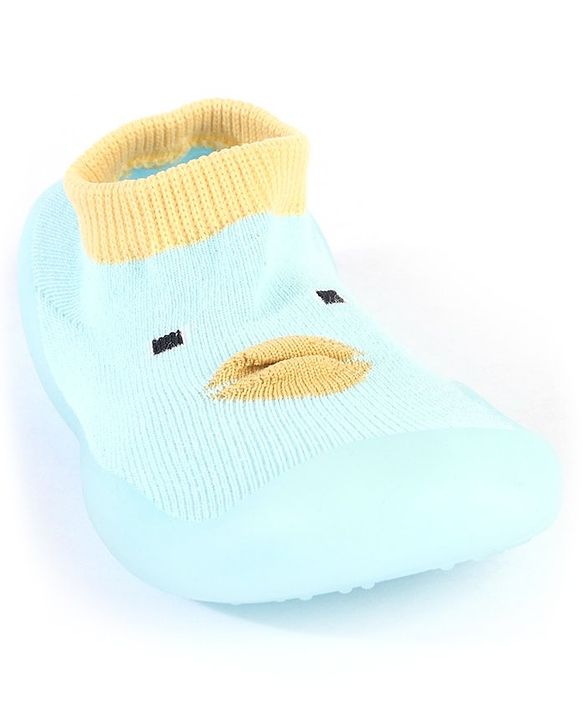 Cute Walk by Babyhug Sock Shoes Animal Design- Blue