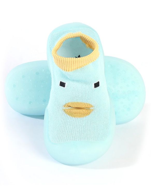 Cute Walk by Babyhug Sock Shoes Animal Design- Blue