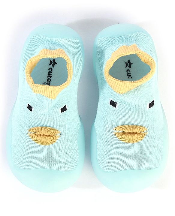 Cute Walk by Babyhug Sock Shoes Animal Design- Blue