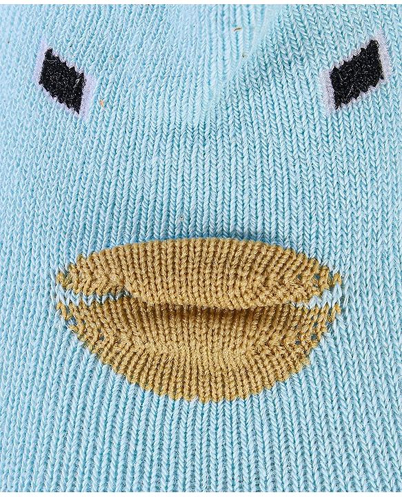 Cute Walk by Babyhug Sock Shoes Animal Design- Blue