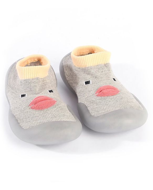 Cute Walk by Babyhug Socks Shoes Animal Design - Grey