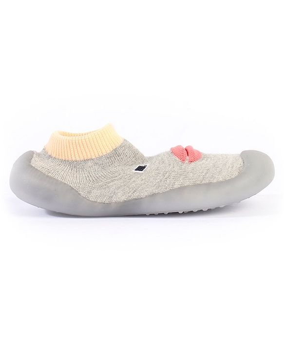 Cute Walk by Babyhug Socks Shoes Animal Design - Grey