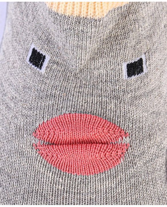 Cute Walk by Babyhug Socks Shoes Animal Design - Grey