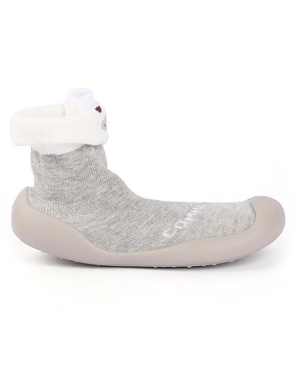 Cute Walk by Babyhug Sock Shoes - Grey