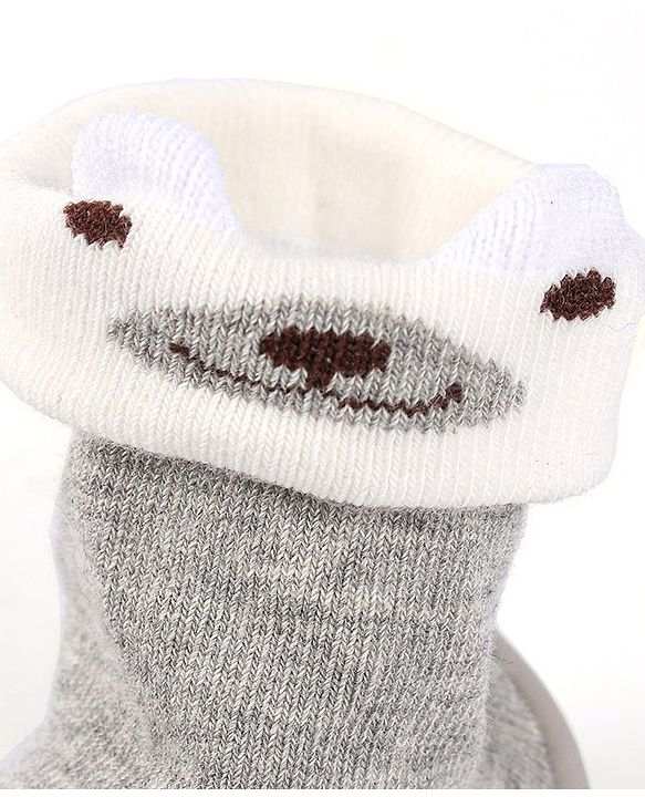 Cute Walk by Babyhug Sock Shoes - Grey