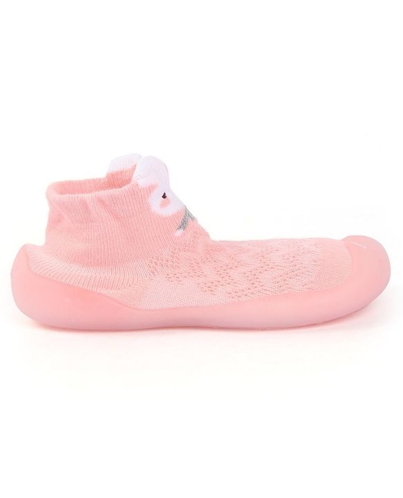 Cute Walk by Babyhug Mouse Design Socks Shoe - Pink