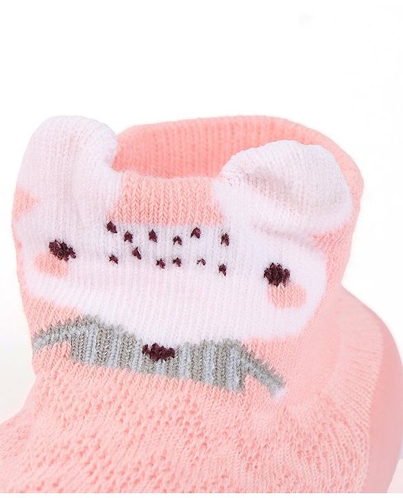 Cute Walk by Babyhug Mouse Design Socks Shoe - Pink