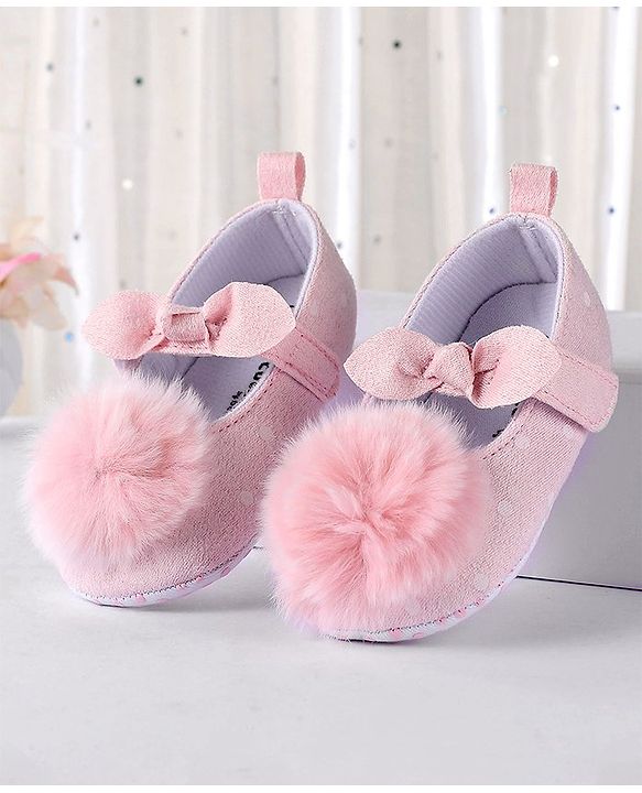 Cute Walk by Babyhug Booties Pom Pom Detail - Pink