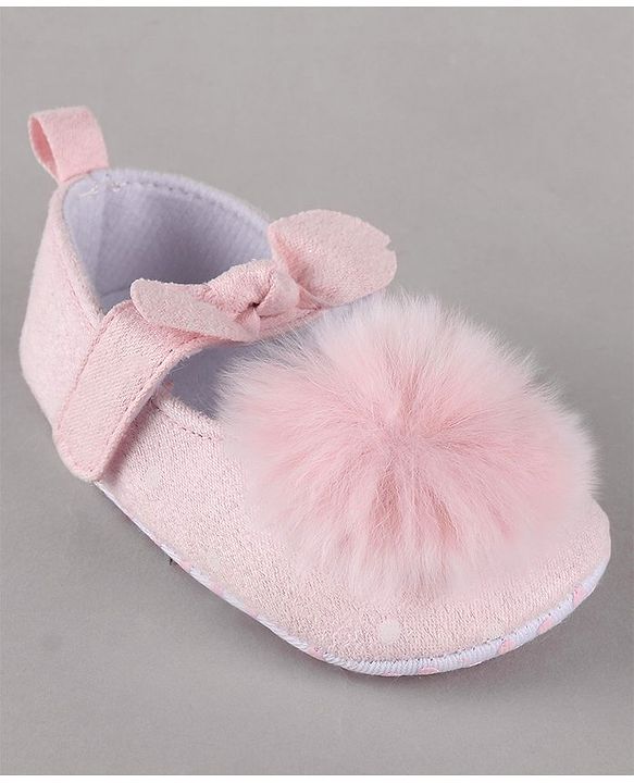 Cute Walk by Babyhug Booties Pom Pom Detail - Pink
