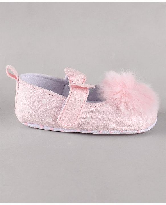Cute Walk by Babyhug Booties Pom Pom Detail - Pink