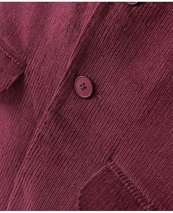 Pine Kids Full Sleeves Blazer Solid Colour - Maroon
