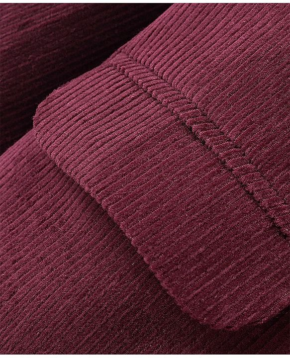 Pine Kids Full Sleeves Blazer Solid Colour - Maroon