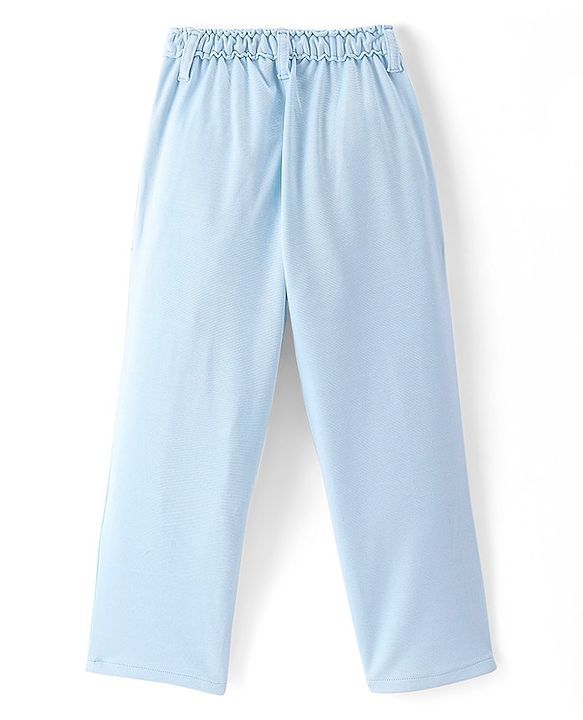 Pine Kids Full Sleeves Party Suit With Bow Solid Colour- Sky Blue