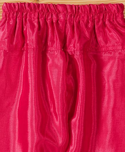 Babyhug Sleeveless Kurti & Churidar Set With Dupatta - Pink