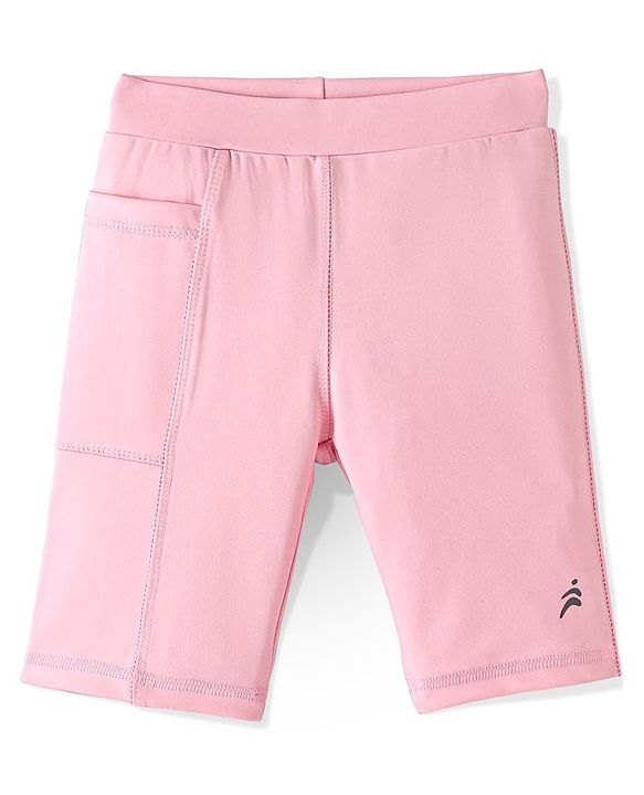 Pine Active Super Stretch & Breathable Knee Length Cycling Shorts - PInk